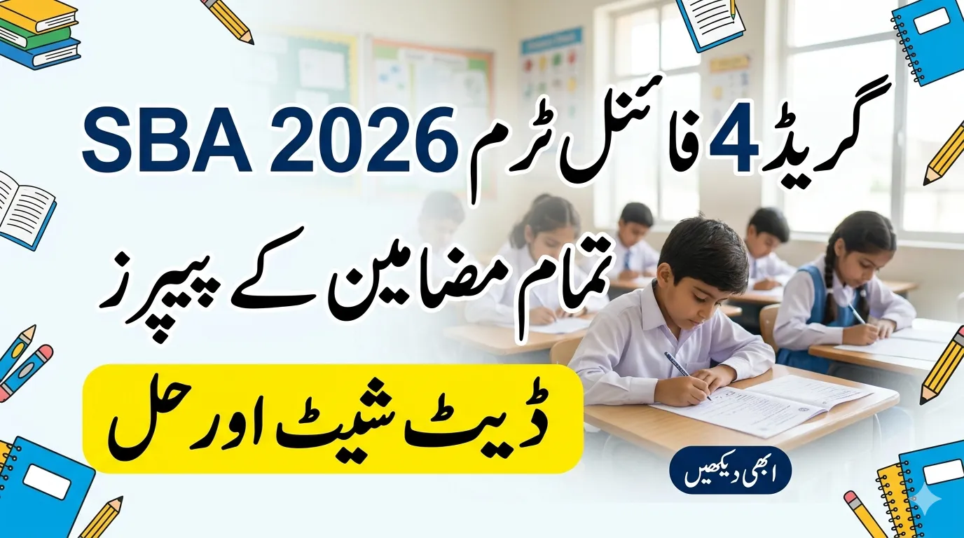 SBA Grade 4 Final Term Papers 2026