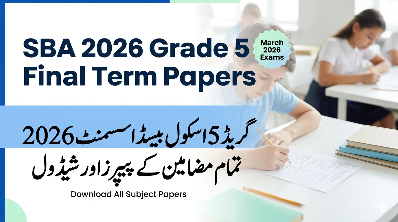 SBA Grade 5 Final Term Papers 2026