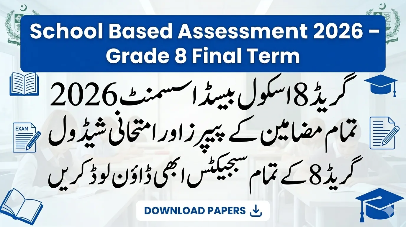 School Based Assessment SBA 2026 Grade 8 Final Term